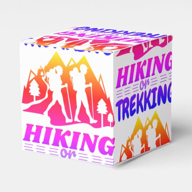 Hiking or Trekking Favour Box (Front Side)
