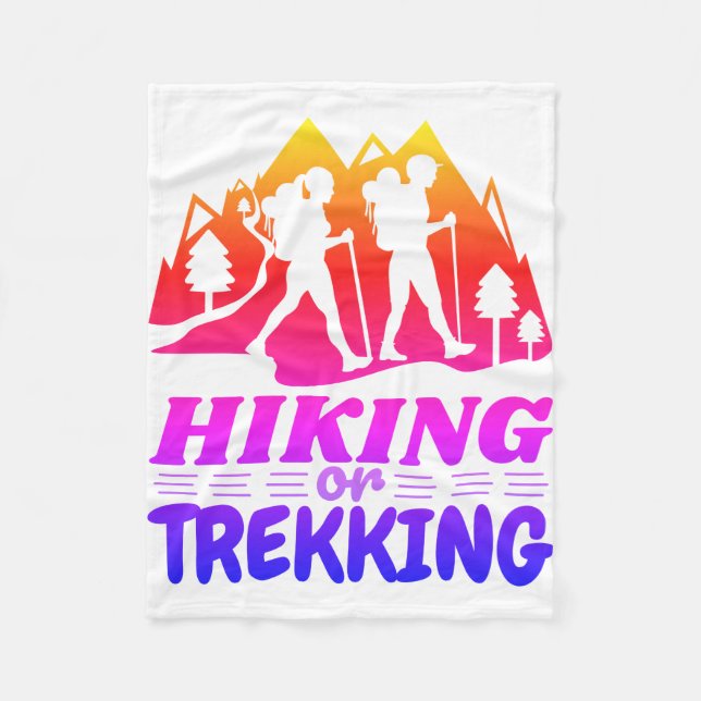 Hiking or Trekking Fleece Blanket (Front)