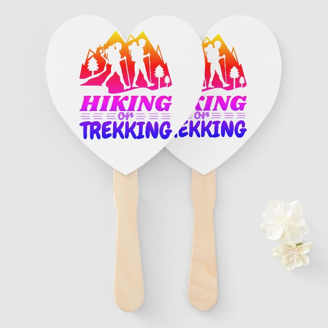 Hiking or Trekking Hand Fan (Front and Back)
