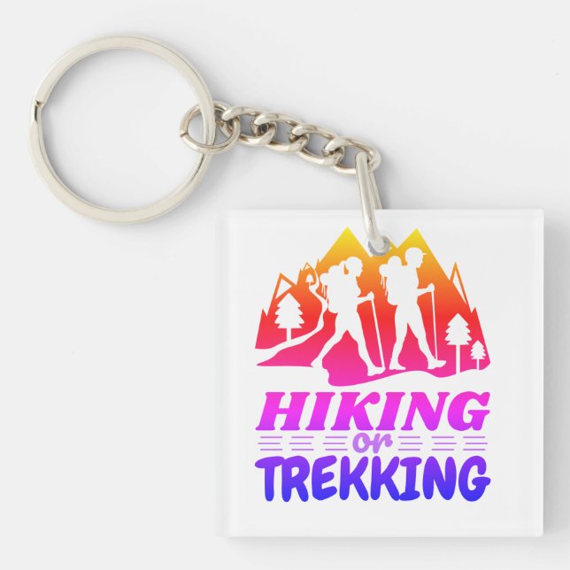 Hiking or Trekking Key Ring (Front)