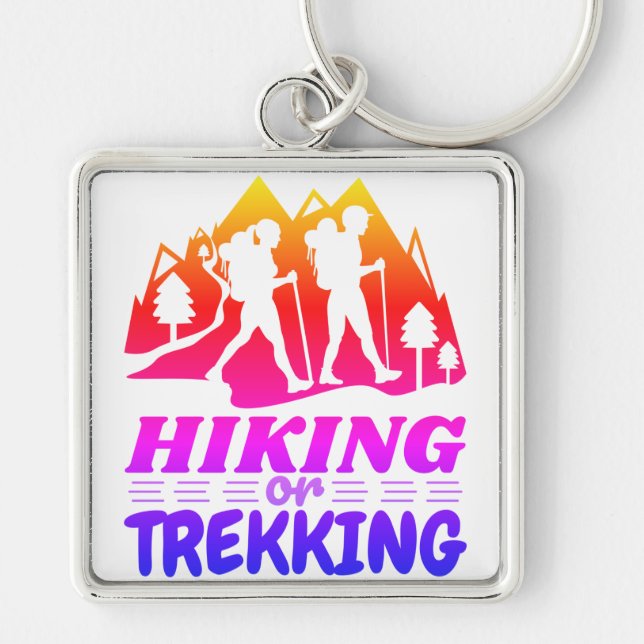 Hiking or Trekking Key Ring (Front)