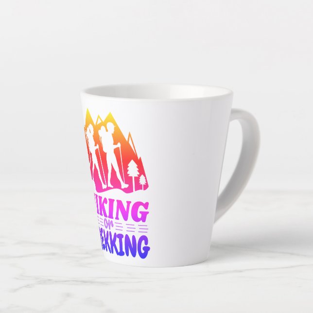 Hiking or Trekking Latte Mug (Right Angle)