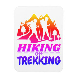 Hiking or Trekking Magnet