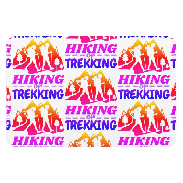 Hiking or Trekking Magnet (Horizontal)