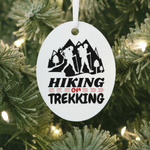Hiking or Trekking Metal Tree Decoration