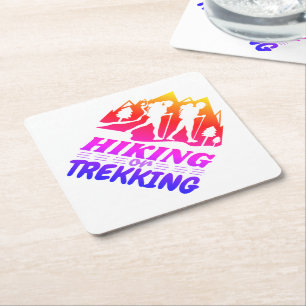 Hiking or Trekking Paper Coaster