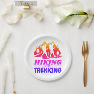 Hiking or Trekking Paper Plate
