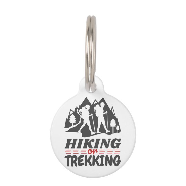 Hiking or Trekking Pet Tag (Front)