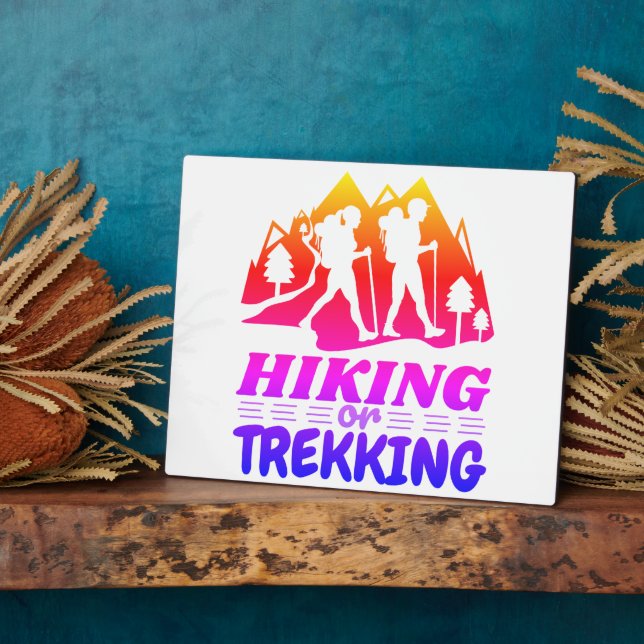 Hiking or Trekking Plaque (Side)
