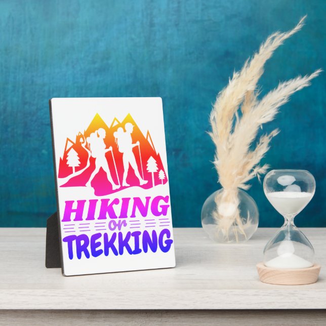 Hiking or Trekking Plaque (Side)