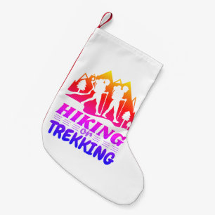 Hiking or Trekking Small Christmas Stocking