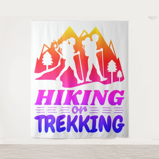 Hiking or Trekking Tapestry (Front)