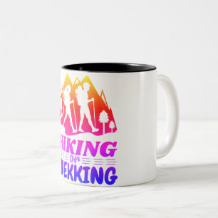 Hiking or Trekking Two-Tone Coffee Mug