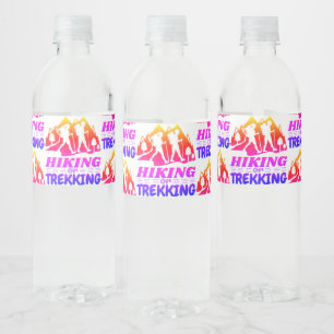 Hiking or Trekking Water Bottle Label