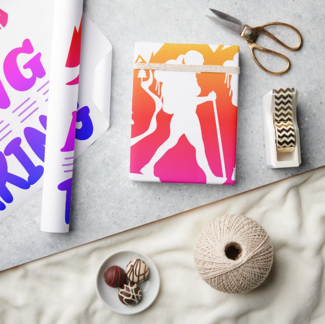 Hiking or Trekking Wrapping Paper (Crafts)