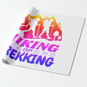Hiking or Trekking Wrapping Paper