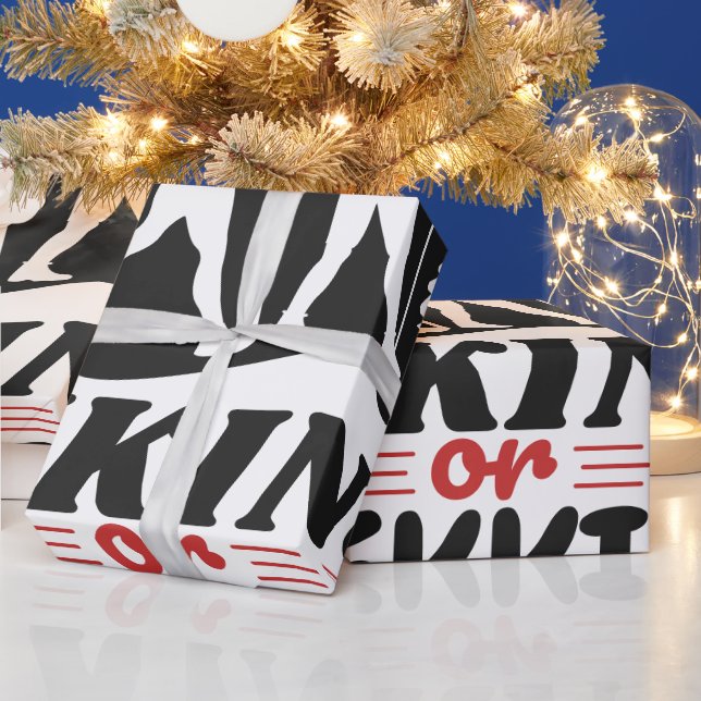 Hiking or Trekking Wrapping Paper (Holidays)