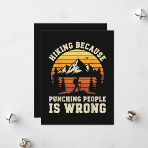 Hiking Outdoor Funny Hiker Holiday Card