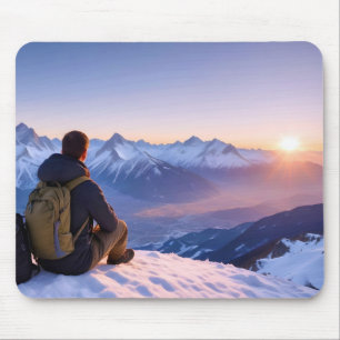 Hiking Outdoors Escape Dicovery Mountains Nature Mouse Pad