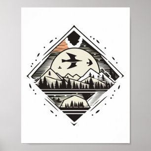 Hiking Outdoors Trail Nature Wilderness Poster