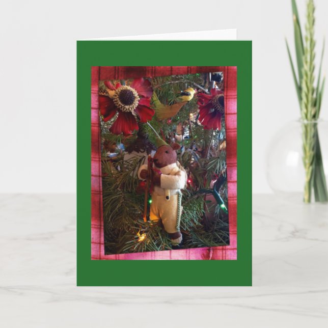 Hiking Over to See YOU for Christmas Note Card! Holiday Card (Front)