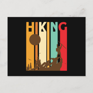 Hiking Retro Hiking Postcard