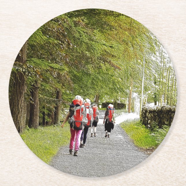 HIKING ROUND PAPER COASTER (Front)