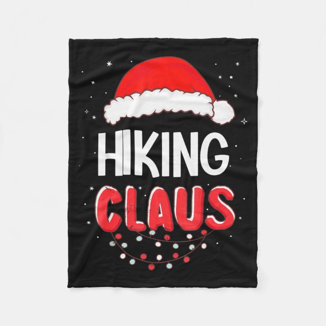Hiking Santa Claus Christmas Matching Costume  Fleece Blanket (Front)