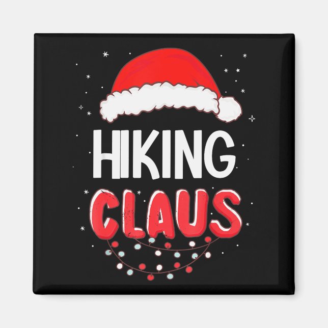 Hiking Santa Claus Christmas Matching Costume  Magnet (Front)