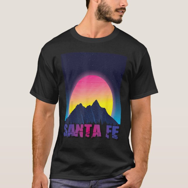 Hiking Santa Fe Mountains New Mexico Tourist T-Shirt (Front)