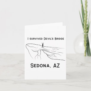 Hiking Sedona I Survived Devil's Bridge Hike Memen Card