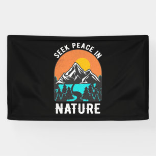Hiking Seek Peace In Nature Banner