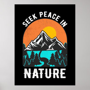Hiking Seek Peace In Nature Poster