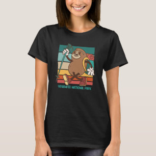 Hiking Sloth Yosemite National Park Camping Advent T-Shirt