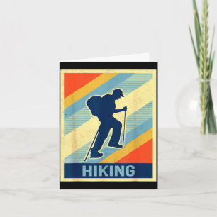Hiking sport lover vintage retro card
