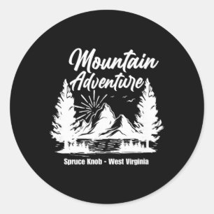 Hiking Spruce Knob - West Virginia Mountain Climbi Classic Round Sticker