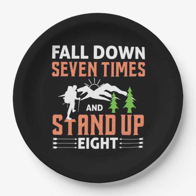Hiking Stand Up Eight Paper Plate (Front)