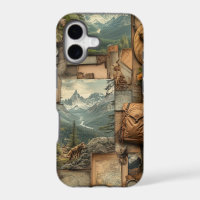 Hiking style collage design