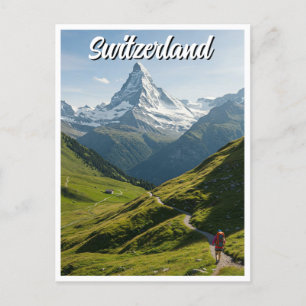 Hiking Switzerland Matterhorn Postcard