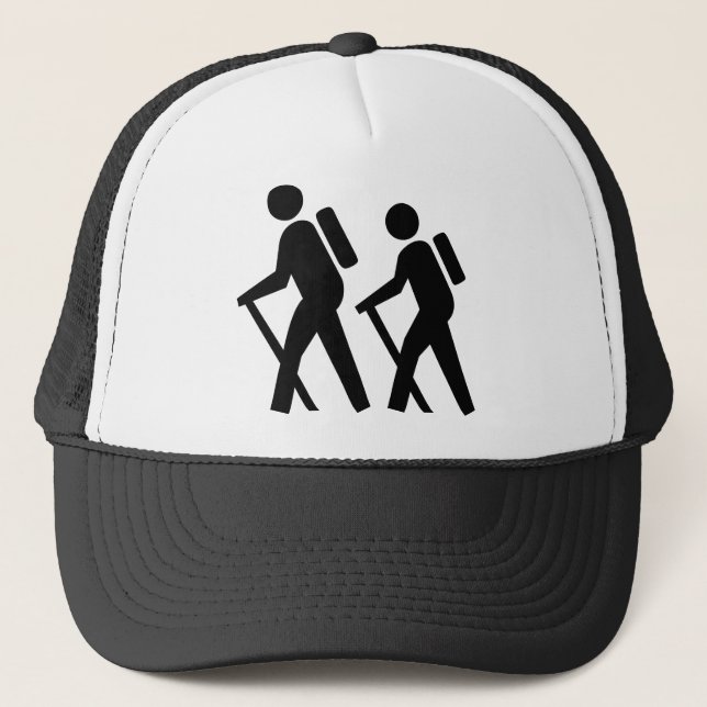 Hiking Symbol Trucker Hat (Front)
