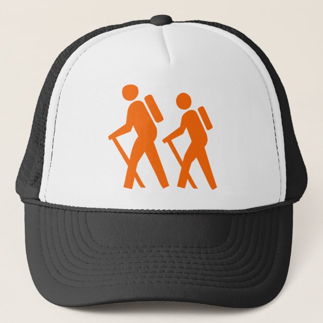 Hiking Symbol Trucker Hat (Front)