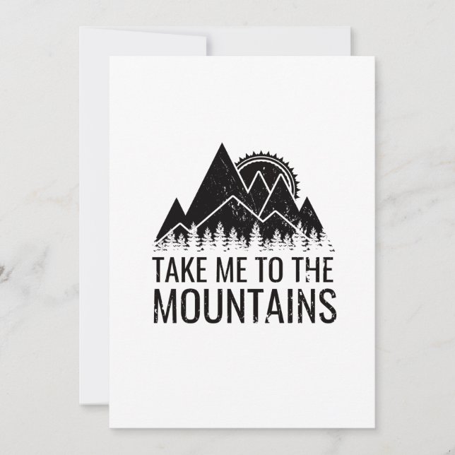 Hiking - Take Me To The Mountains Invitation (Front)