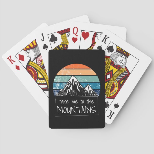 Hiking - Take Me To The Mountains Playing Cards (Back)