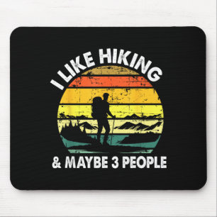Hiking Tee For Men Women Outdoorsy Hiker Hiking  Mouse Pad