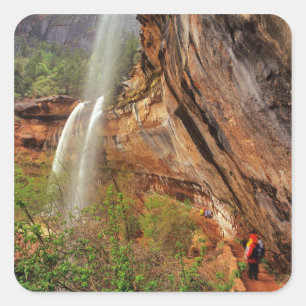 Hiking The Emerald Pools Trail in Zion National Square Sticker