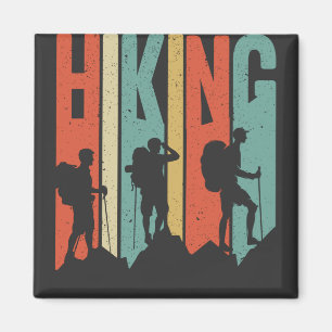 Hiking Themed Adventure Shirt, Vintage Hiking Magnet
