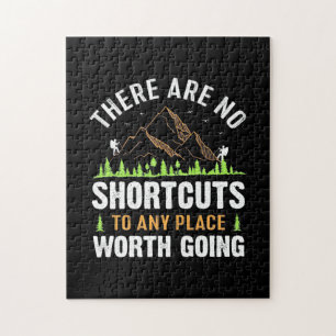 Hiking There Are No Shortcuts Jigsaw Puzzle