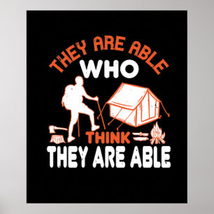 Hiking - They Are Able Who Think Are Able Poster