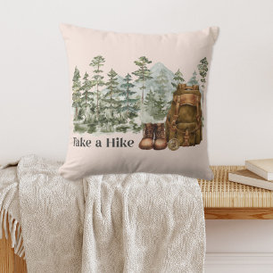 Hiking to Mountain Nature Landscape Cushion