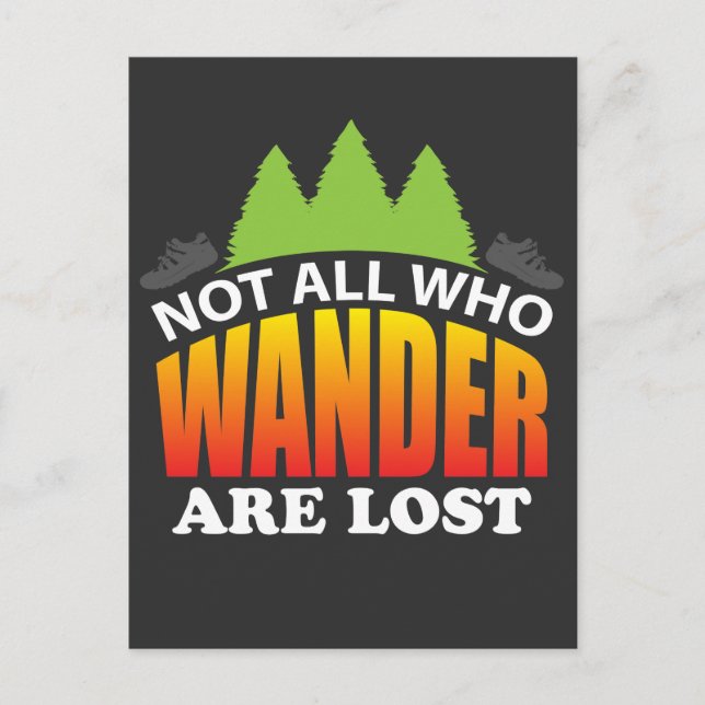 Hiking Tour Camping Gift Idea Postcard (Front)